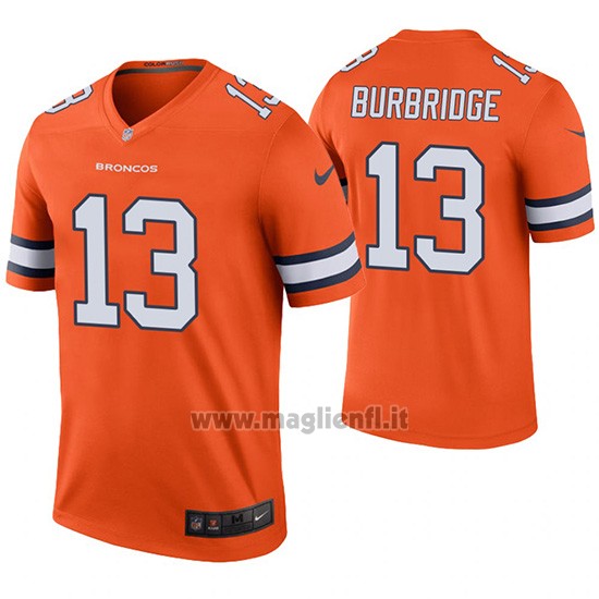 Maglia NFL Legend Denver Broncos Aaron Burbridge Arancione Color Rush